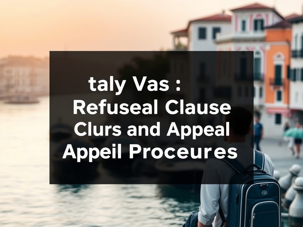 Italy Visa Refusal Clauses and Appeal Procedures