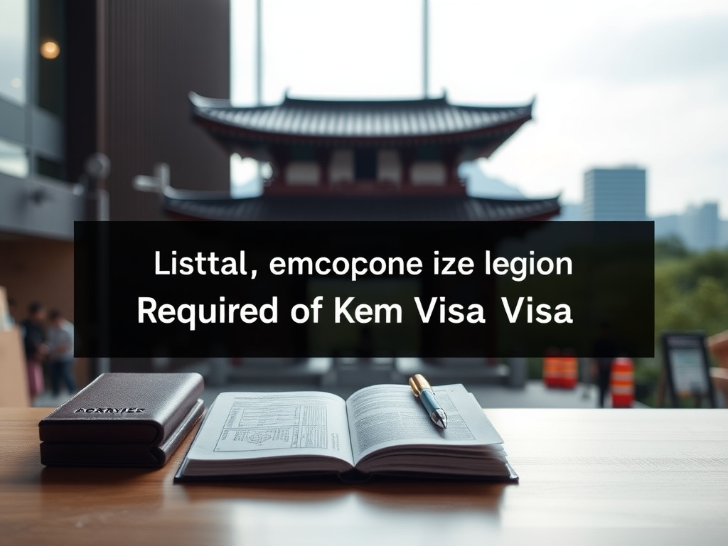 List of Documents Required for South Korea Visa