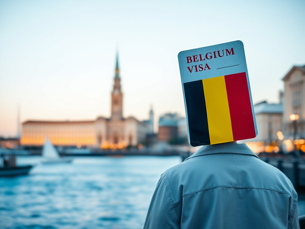 What are the dimensions and features of the Belgium Visa Photo?